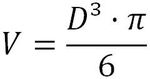 Formel für Volumen eines Kugels