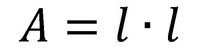 Formel für Fläche im Quadrat