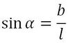 Formel sin alpha im Rhombus