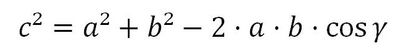 Kosinussatz für c Quadrat