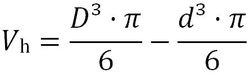 Formel für Volumen eines Hohlkegels