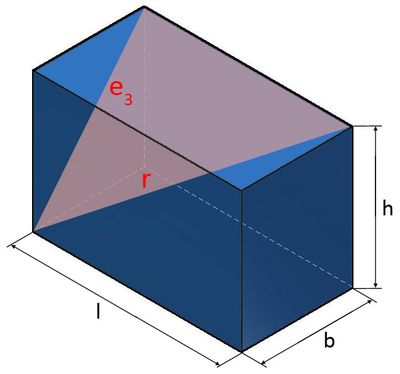 Formel für kurze Seitendiagonale beim Quader