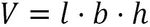 Formel für Volumen eines Quaders