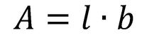 Formel für Fläche eines Rechtecks
