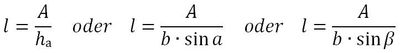 Formel für die Seitenlänge vom Rhomboid