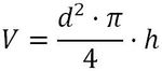 Formel für Volumen eines Zylinders
