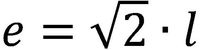Formel für Eckmaße eines Quadrats