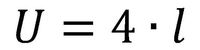 Formel für Umfang eines Quadrats