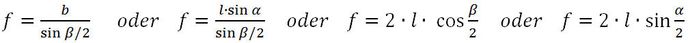 Formel für Diagonale f
