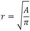 Formel für Radius eines Kreises