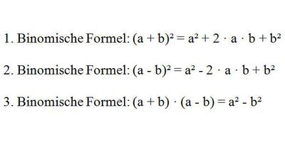 Binomische Formeln