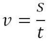 Formel für Geschwindigkeit