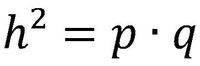 Formel für h²