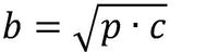 Formel für die Länge b