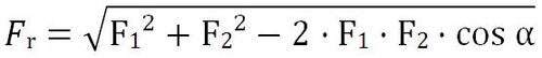 Formel für resultierende Kraft
