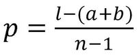 Formel für Teilung von Längen bei ungleichem Randabstand