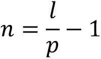Formel für Anzahl der Teilungspunkte n