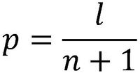 Formel für Teilung von Längen bei identischem Randabstand