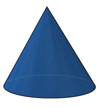 Ellipsenförmiger, gerader Kegel Ellipsenförmiger, gerader Kegel