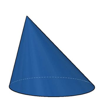 Ellipsenförmiger, schiefer Kegel Ellipsenförmiger, schiefer Kegel