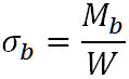 Formel für Biegespannung