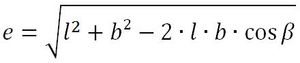 Formel für Diagonale e beim Rhomboid Formel für Diagonale e beim Rhomboid