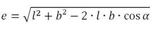 Formel für Diagonale f beim Rhomboid Formel für Diagonale f beim Rhomboid