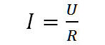 Formel für Stromstärke aus Ohmschen Gesetz
