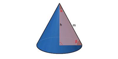 Mantelhöhe eines Kegels berechnen