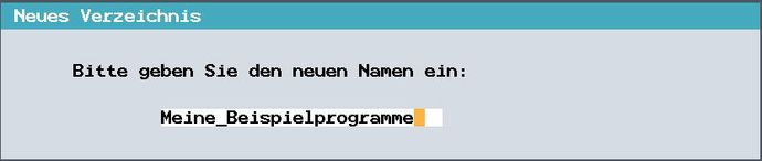 Neues Verzeichnis erstellen Neues Verzeichnis erstellen