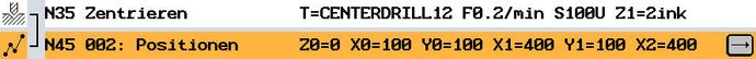 Programm zum Zentrieren