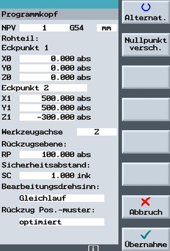 Programmkopf Programmkopf
