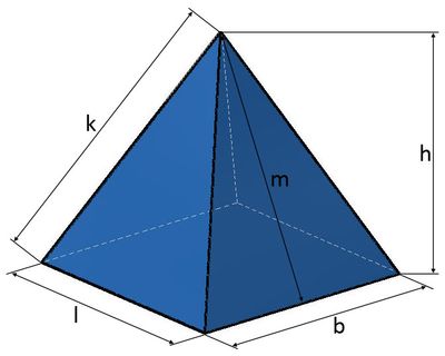 Pyramide Kanten Fläche Volumen Einer Pyramide Berechnen