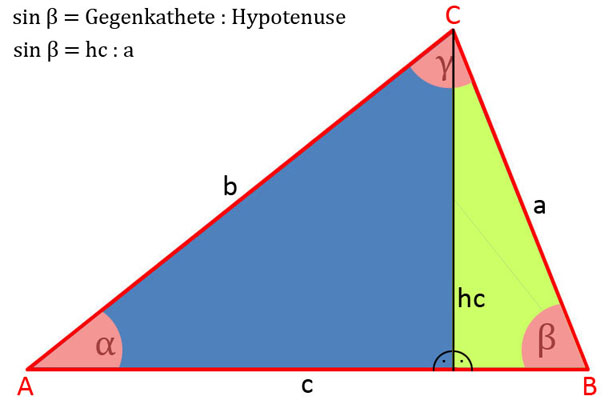 Sinussatz ermitteln Bild 3