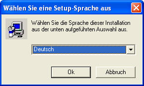 Wahl der Installationssprache